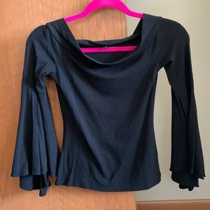 Express off the shoulder bell sleeve top